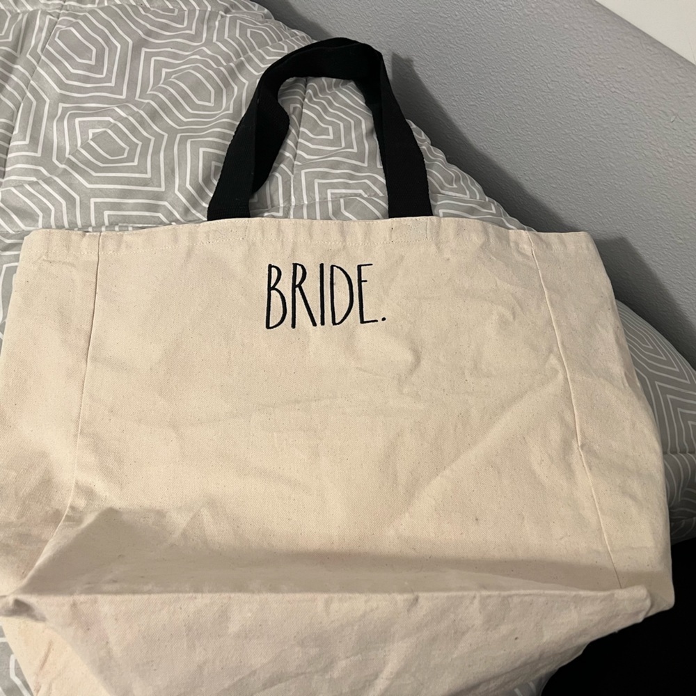 Rae Dunn bride canvas tote